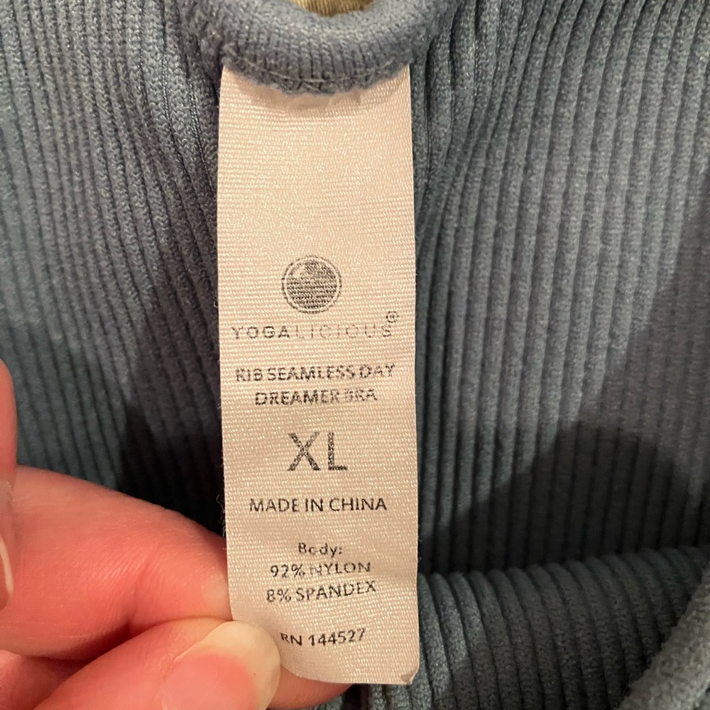 🎉 3/$15 Ribbed V-Neck Racerback Bralette - Blue XL - Picture 5 of 8